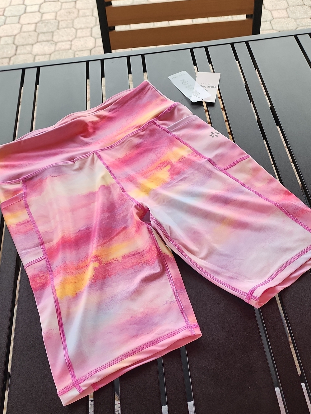 Nine West Pink Tie-Dye Athletic Shorts